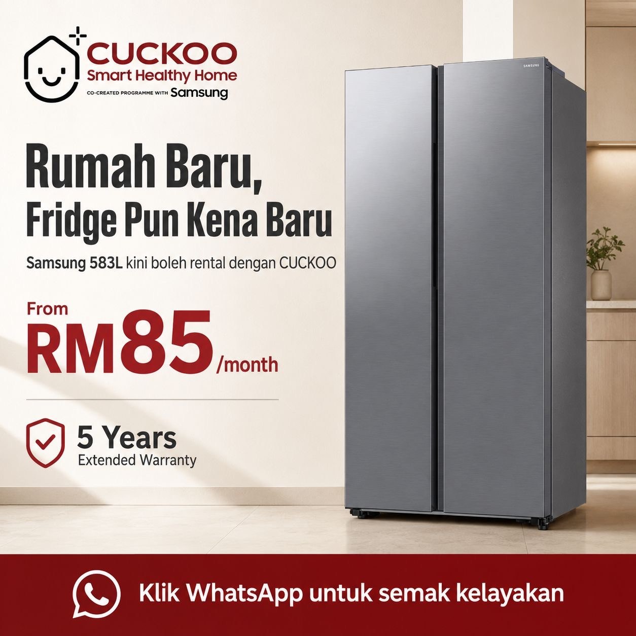 Samsung 583L Side-by-Side Fridge