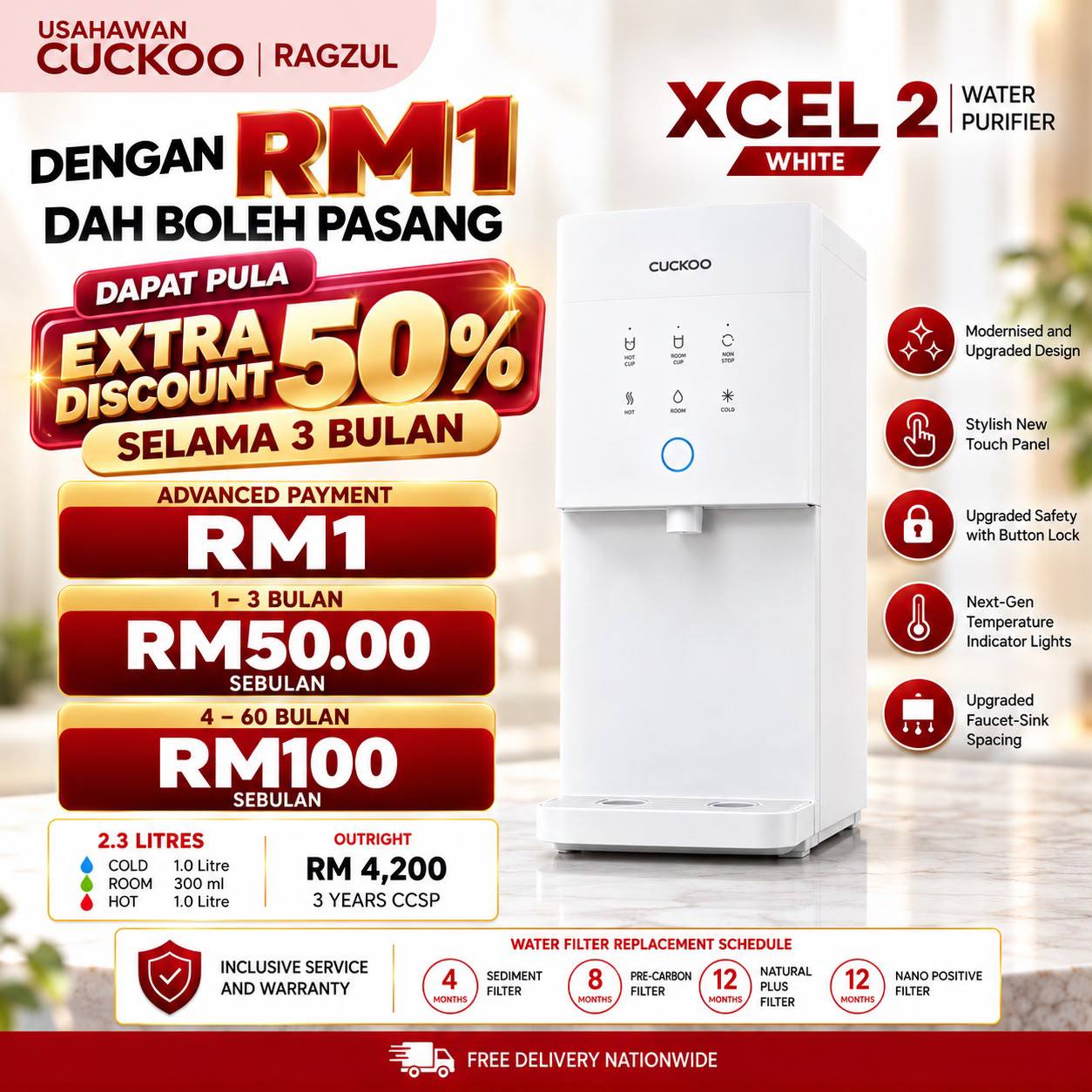 Promosi terkini Xcel 2 — RM1 dah boleh pasang dan diskaun 50% selama 3 bulan